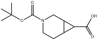 3-N-Boc-3-aza-bicyclo[4.1.0]heptane-7-carboxylic acid structure