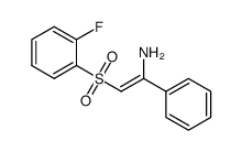 (Z)-2-((2-fluorophenyl)sulfonyl)-1-phenylethen-1-amine结构式