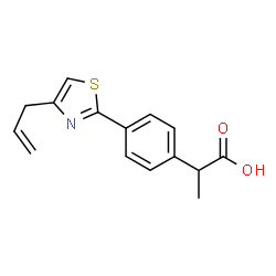 α-Methyl-4-[4-(2-propenyl)-2-thiazolyl]benzeneacetic acid Structure