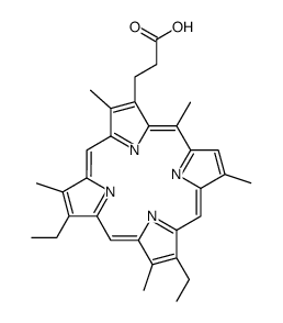 8,13-diethyl-3,7,12,17,20-pentamethyl-21H,23H-porphine-2-propionic acid Structure