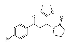 1-[3-(4-bromophenyl)-1-(furan-2-yl)-3-oxopropyl]pyrrolidin-2-one Structure