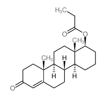 2(3H)-Chrysenone,4,4a,4b,5,6,6a,7,8,9,10,10a,10b,11,12-tetradecahydro-4a,6a-dimethyl-7-(1-oxopropoxy)-,(4aR,4bS,6aS,7S,10aS,10bR)- structure