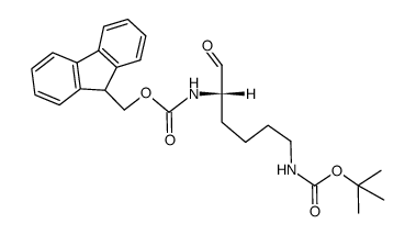 tert-butyl (S)-5-(((9H-fluoren-9-yl)methoxy)carbonylamino)-6-oxohexyl-carbamate结构式