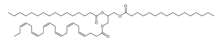 3-((4Z,7Z,10Z,13Z,16Z,19Z)-docosa-4,7,10,13,16,19-hexaenoyloxy)propane-1,2-diyl dipalmitate Structure