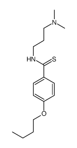 p-Butoxy-N-[3-(dimethylamino)propyl]thiobenzamide structure