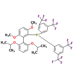 Bis[3,5-bis(trifluoromethyl)phenyl](2',6'-diisopropoxy-3,6-dimethoxy-2-biphenylyl)phosphine Structure