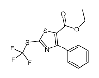 ethyl 4-phenyl-2-(trifluoromethylsulfanyl)-1,3-thiazole-5-carboxylate结构式