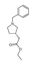 Ethyl (3S)-2-(1-benzylpyrrolidin-3-yl)acetate结构式