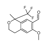 6-methoxy-1-methyl-1-(trifluoromethyl)-3,4-dihydroisochromene-7-carbaldehyde结构式