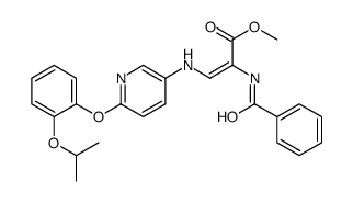 methyl (E)-2-benzamido-3-[[6-(2-propan-2-yloxyphenoxy)pyridin-3-yl]amino]prop-2-enoate结构式