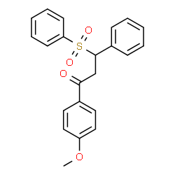 1-(4-methoxyphenyl)-3-phenyl-3-(phenylsulfonyl)propan-1-one structure