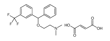 dimethyl-[2-[phenyl-[3-(trifluoromethyl)phenyl]methoxy]ethyl]azanium,(E)-4-hydroxy-4-oxobut-2-enoate结构式