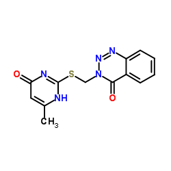 3-{[(4-Hydroxy-6-methylpyrimidin-2-yl)sulfanyl]methyl}-1,2,3-benzotriazin-4(3H)-one Structure