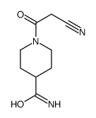 1-(Cyanoacetyl)-4-piperidinecarboxamide Structure