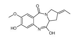 (6aS,8E)-8-ethylidene-3-hydroxy-2-methoxy-5,6a,7,9-tetrahydropyrrolo[2,1-c][1,4]benzodiazepine-6,11-dione Structure