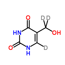 5-Hydroxymethyluracil-d3 Structure