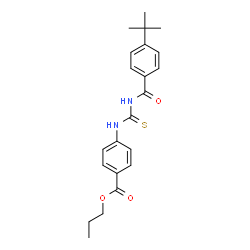 propyl 4-({[(4-tert-butylbenzoyl)amino]carbonothioyl}amino)benzoate结构式