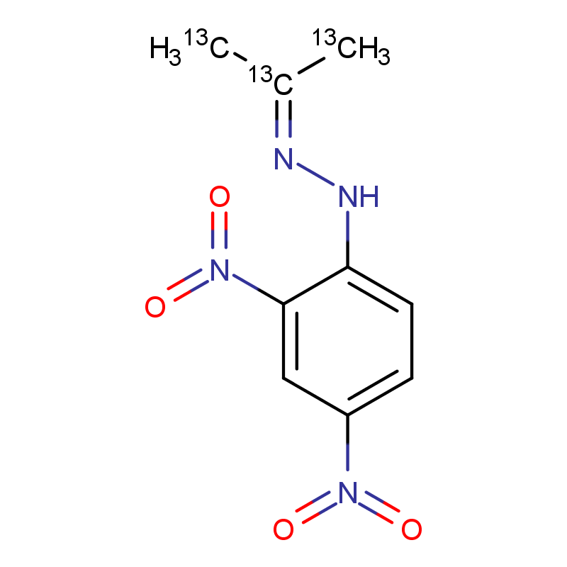 [13C3]-Acetone 2,4-Dinitrophenylhydrazone Structure