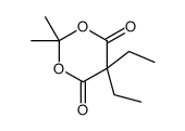 5,5-diethyl-2,2-dimethyl-1,3-dioxane-4,6-dione结构式