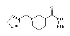 1-(thiophen-3-ylmethyl)piperidine-3-carbohydrazide结构式