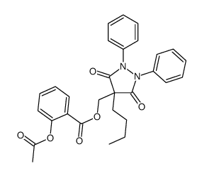 (4-butyl-3,5-dioxo-1,2-diphenylpyrazolidin-4-yl)methyl 2-acetyloxybenzoate结构式