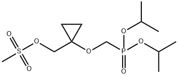 [[[1-[[(Methylsulfonyl)oxy]methyl]cyclopropyl]oxy]methyl]phosphonic acid bis(1-methylethyl) ester structure