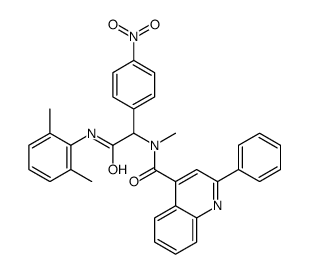 N-{2-[(2,6-Dimethylphenyl)amino]-1-(4-nitrophenyl)-2-oxoethyl}-N- methyl-2-phenyl-4-quinolinecarboxamide Structure
