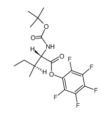 tert-butyloxycarbonylisoleucine pentafluorophenyl ester结构式