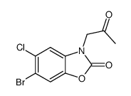 6-bromo-5-chloro-3-(2-oxo-propyl)-3H-benzooxazol-2-one Structure