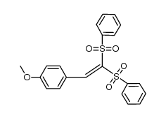 1-(2,2-bis(phenylsulfonyl)vinyl)-4-methoxybenzene结构式