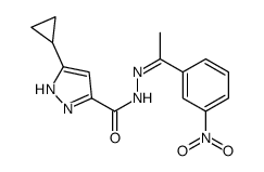 5-cyclopropyl-N-[(E)-1-(3-nitrophenyl)ethylideneamino]-1H-pyrazole-3-carboxamide Structure