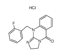 10-(2'-fluorobenzyl)-2,3-dihydro-imidazo[2,1-b]quinazolin-5(10H)-one hydrochloride结构式