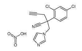 2-(2,4-Dichloro-phenyl)-2-imidazol-1-ylmethyl-pent-4-ynenitrile; compound with nitric acid结构式