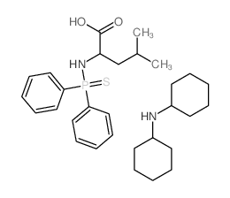 N-cyclohexylcyclohexanamine; 2-(diphenylphosphinothioylamino)-4-methyl-pentanoic acid结构式