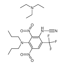 3-Dipropylamino-2,4-dinitro-6-trifluoromethyl-phenyl-cyanamide; compound with triethyl-amine Structure