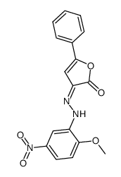 3-[(2-Methoxy-5-nitro-phenyl)-hydrazono]-5-phenyl-3H-furan-2-one Structure