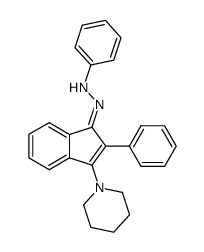 1-Phenylhydrazono-2-phenyl-3-piperidino-inden结构式