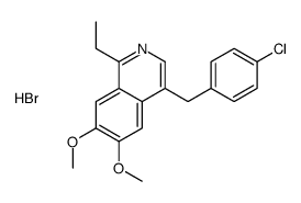 4-[(4-chlorophenyl)methyl]-1-ethyl-6,7-dimethoxyisoquinolin-2-ium,bromide Structure