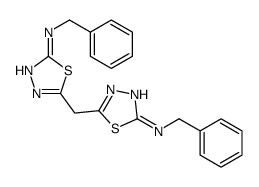 N-benzyl-5-[[5-(benzylamino)-1,3,4-thiadiazol-2-yl]methyl]-1,3,4-thiadiazol-2-amine Structure