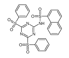 N-[4,6-bis(benzenesulfonyl)-1,3,5-triazin-2-yl]naphthalene-1-sulfonamide结构式