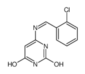 6-[(2-chlorophenyl)methylideneamino]-1H-pyrimidine-2,4-dione结构式