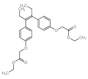 Aceticacid, 2,2'-[(1,2-diethyl-1,2-ethenediyl)bis(4,1-phenyleneoxy)]bis-, diethyl ester (9CI) Structure