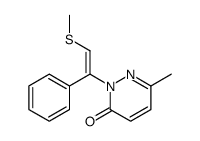 6-methyl-2-(2-methylsulfanyl-1-phenylethenyl)pyridazin-3-one结构式