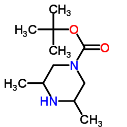 tert-Butyl 3,5-dimethylpiperazine-1-carboxylate structure