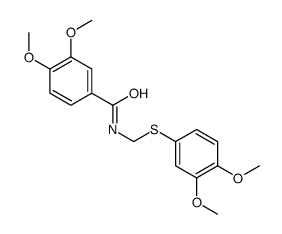 N-[(3,4-dimethoxyphenyl)sulfanylmethyl]-3,4-dimethoxybenzamide结构式