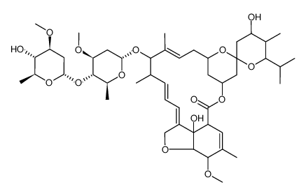 (23S)-25-De(1-methylpropyl)-22,23-dihydro-23-hydroxy-25-isopropylavermectin A1a结构式