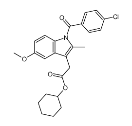 [1-(4-Chloro-benzoyl)-5-methoxy-2-methyl-1H-indol-3-yl]-acetic acid cyclohexyl ester结构式