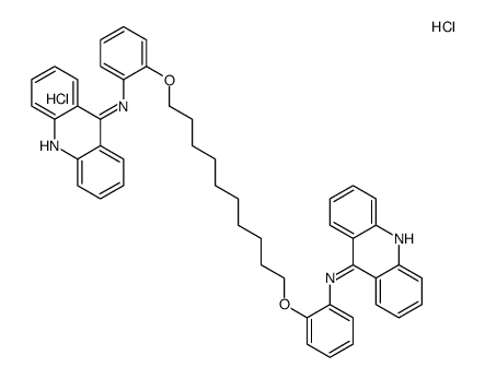 acridin-9-yl-[2-[10-[2-(acridin-9-ylazaniumyl)phenoxy]decoxy]phenyl]azanium,dichloride结构式