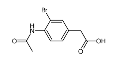 (4-acetylamino-3-bromo-phenyl)-acetic acid结构式