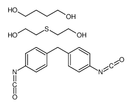 butane-1,4-diol,2-(2-hydroxyethylsulfanyl)ethanol,1-isocyanato-4-[(4-isocyanatophenyl)methyl]benzene结构式